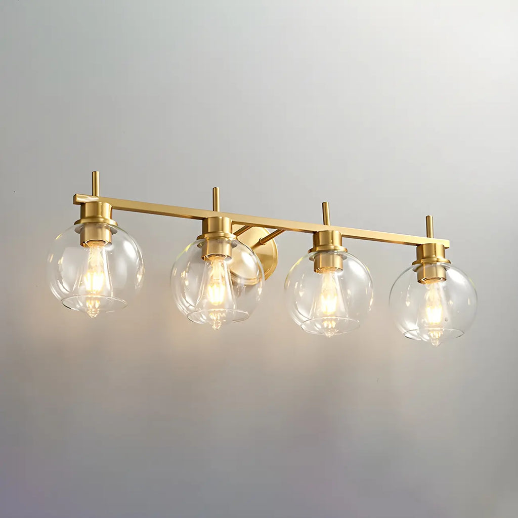 Applique murale globe en laiton style moderne pour salle de bain