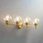 Applique murale globe en laiton style moderne pour salle de bain