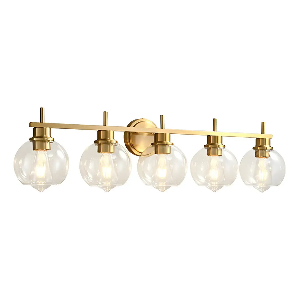 Applique murale globe en laiton style moderne pour salle de bain