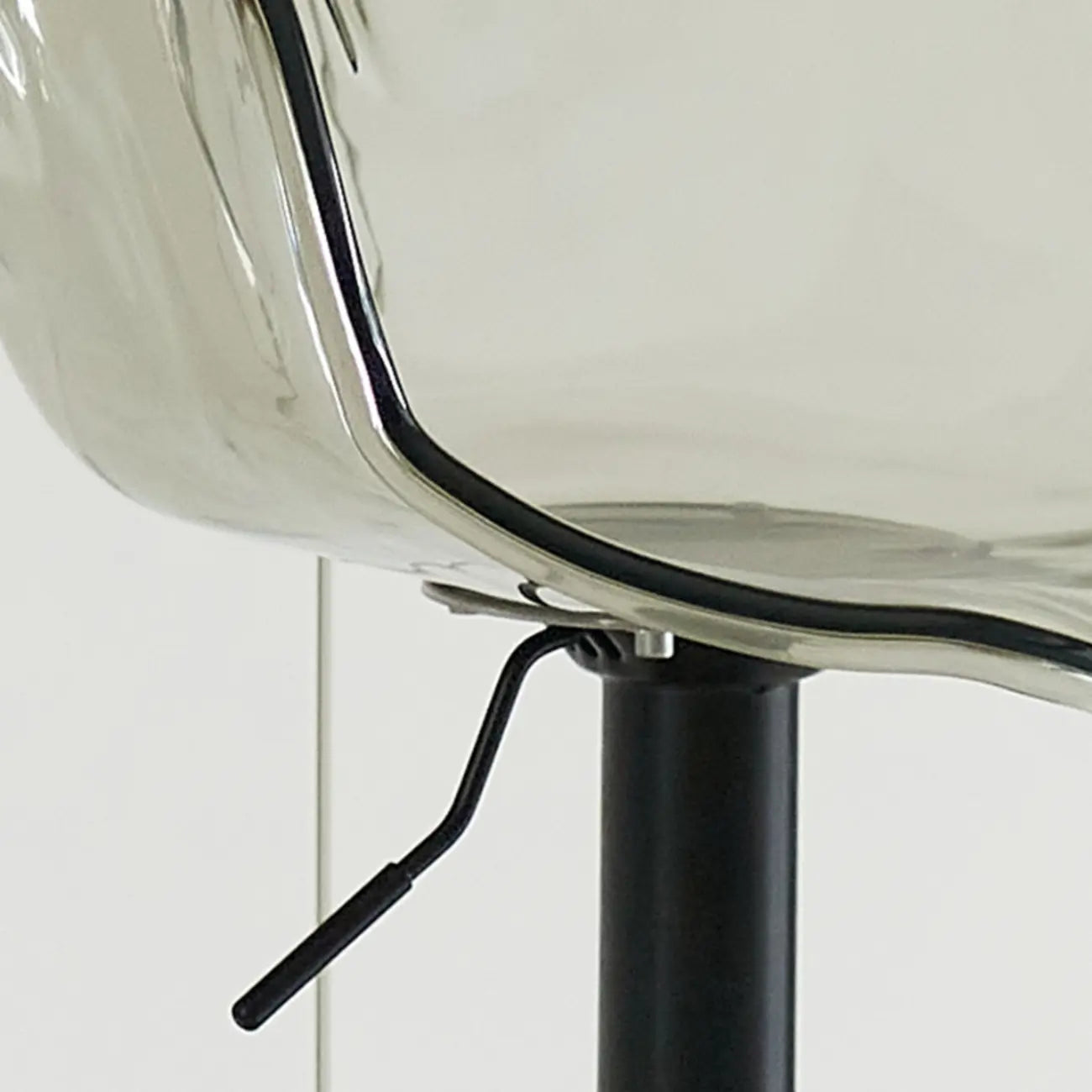Tabourets de bar pivotants en acrylique transparent, réglables en hauteur et avec dossier