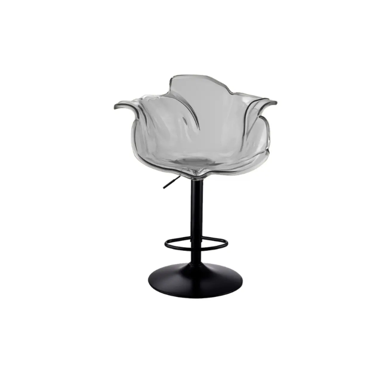 Tabourets de bar pivotants en acrylique transparent, réglables en hauteur et avec dossier