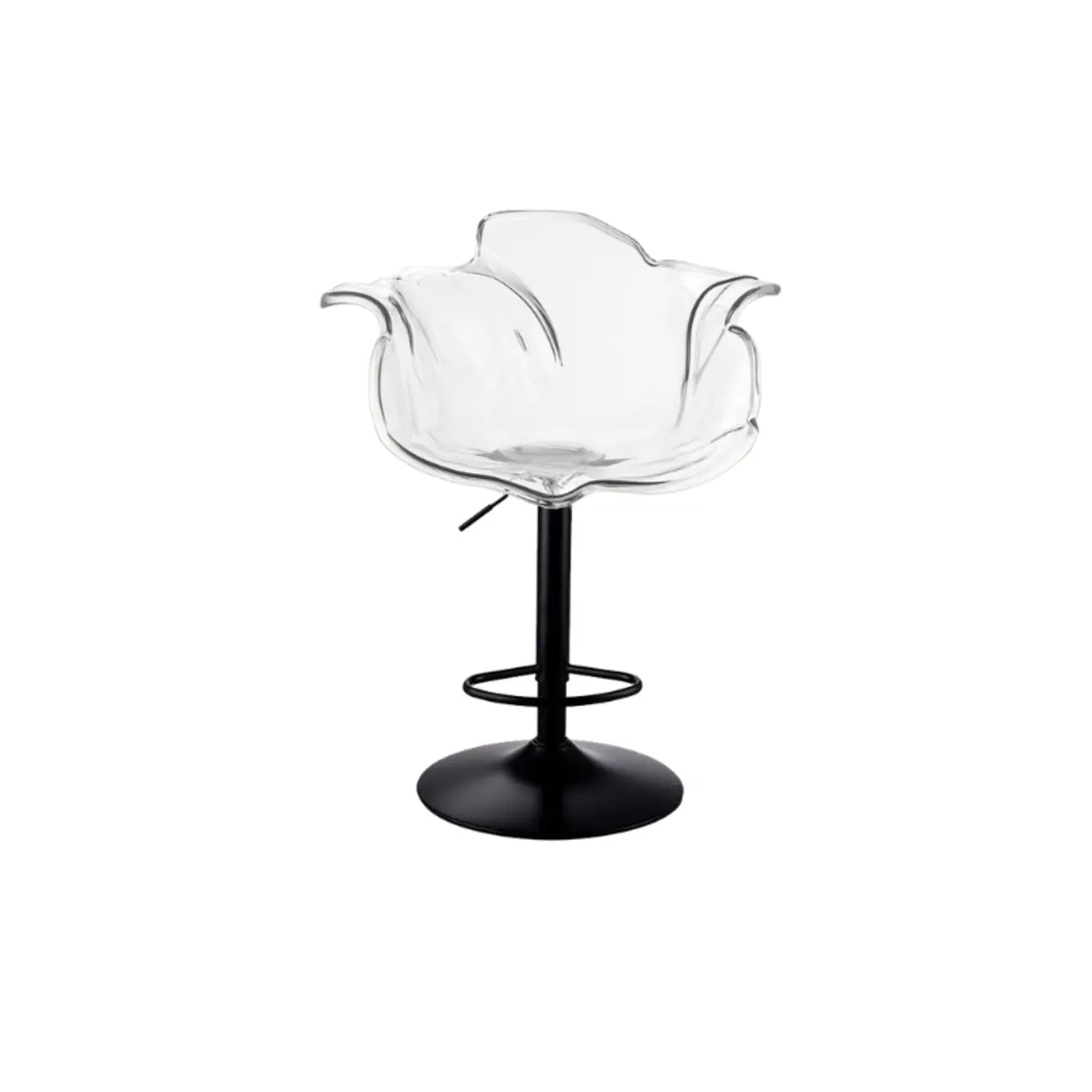 Tabourets de bar pivotants en acrylique transparent, réglables en hauteur et avec dossier