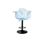 Tabourets de bar pivotants en acrylique transparent, réglables en hauteur et avec dossier