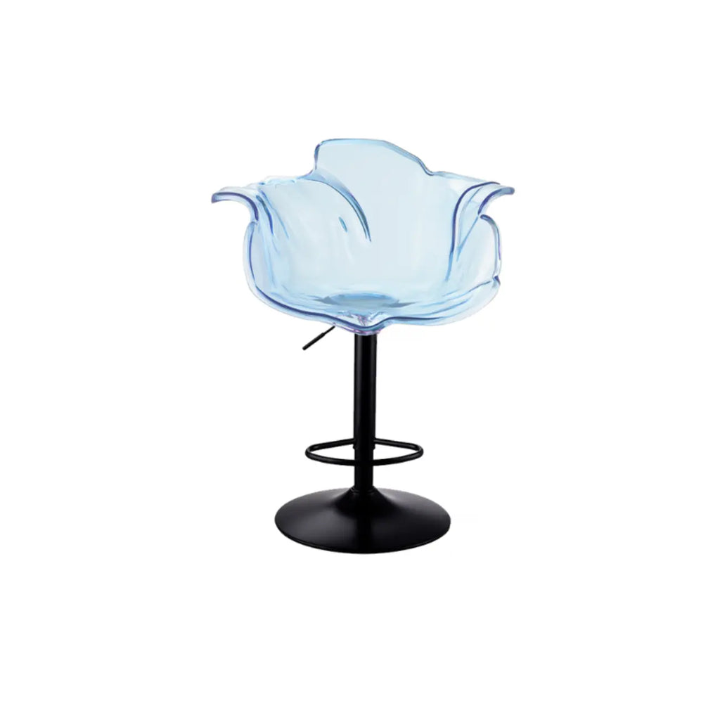 Tabourets de bar pivotants en acrylique transparent, réglables en hauteur et avec dossier
