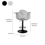 Tabourets de bar pivotants en acrylique transparent, réglables en hauteur et avec dossier