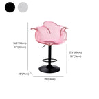Tabourets de bar pivotants en acrylique transparent, réglables en hauteur et avec dossier