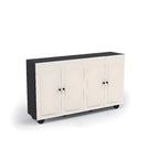 Meuble à chaussures chic en bois avec étagères réglables, blanc/noir