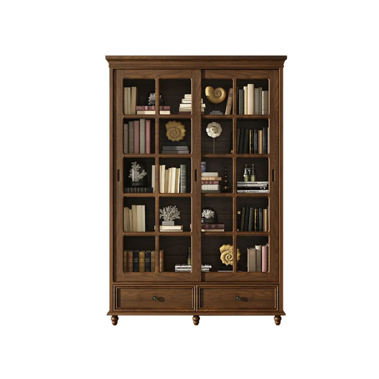 Grande vitrine de rangement en bois blanc avec porte coulissante