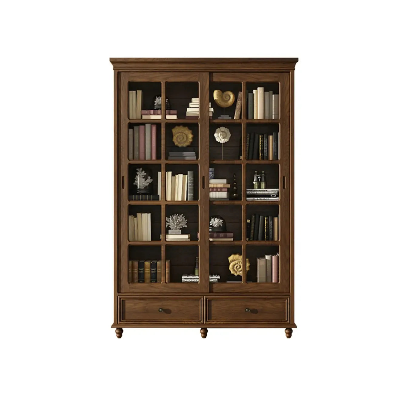 Grande vitrine de rangement en bois blanc avec porte coulissante