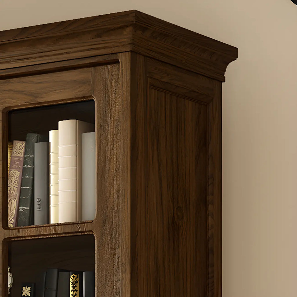 Grande vitrine de rangement en bois blanc avec porte coulissante