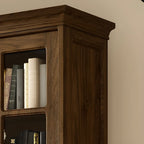 Grande vitrine de rangement en bois blanc avec porte coulissante