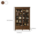 Grande vitrine de rangement en bois blanc avec porte coulissante