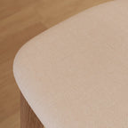 Tabouret de bar carré confortable en bois brun avec dossier