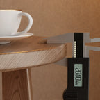 Petite table d'appoint ronde à pieds croisés en bois de noyer
