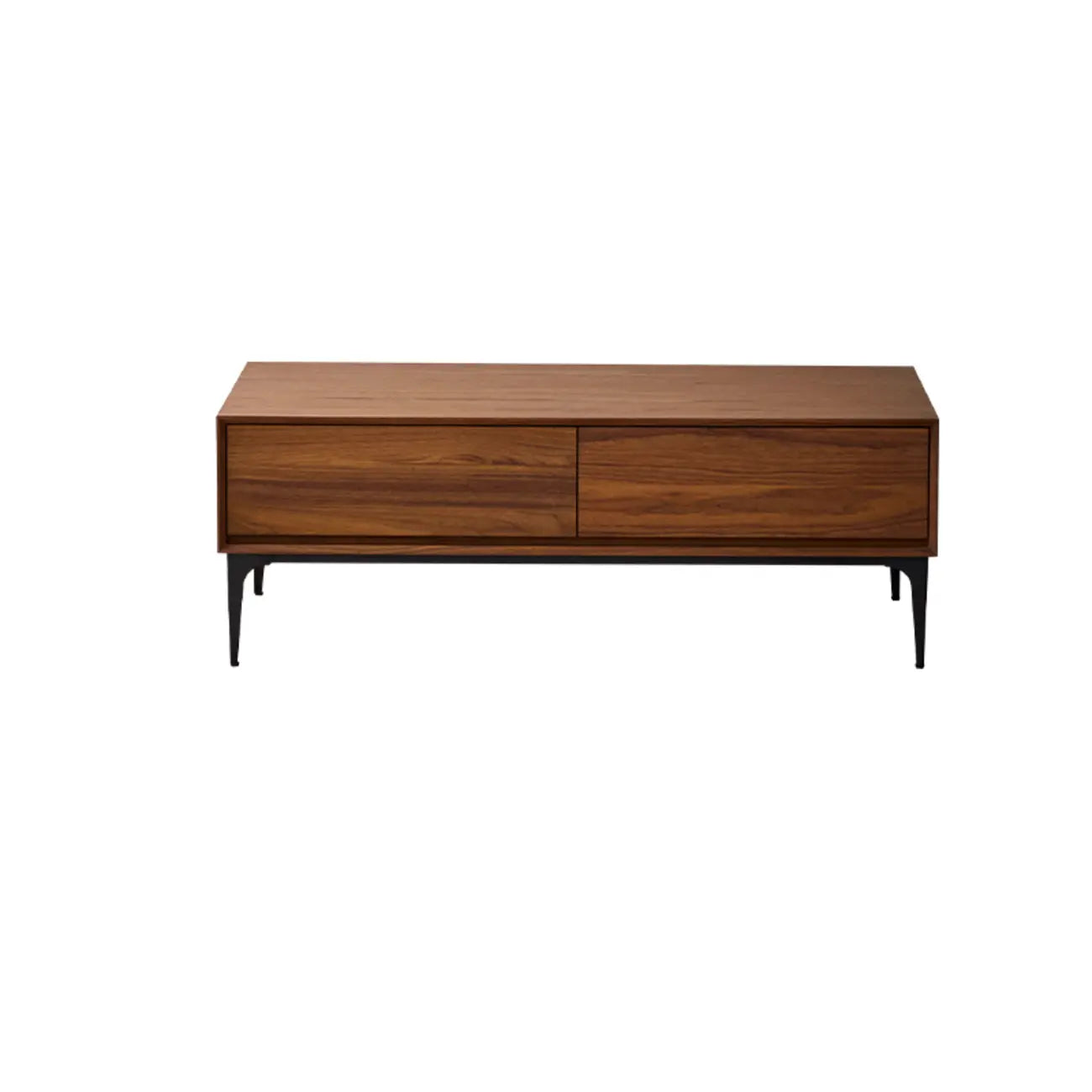 Grande table basse rectangulaire en bois marron imperméable à 4 tiroirs