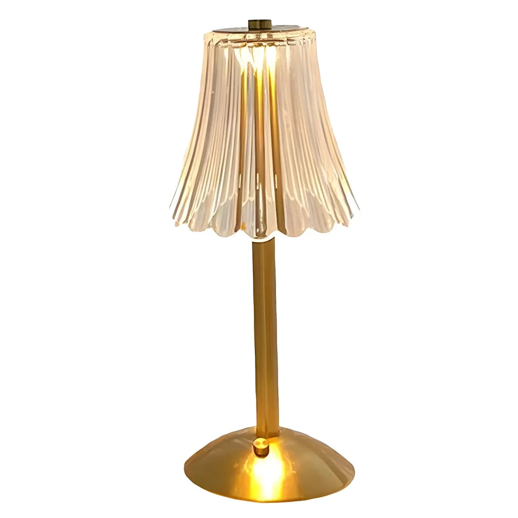 Lampe de table en cristal LED à intensité variable pour chambre à coucher