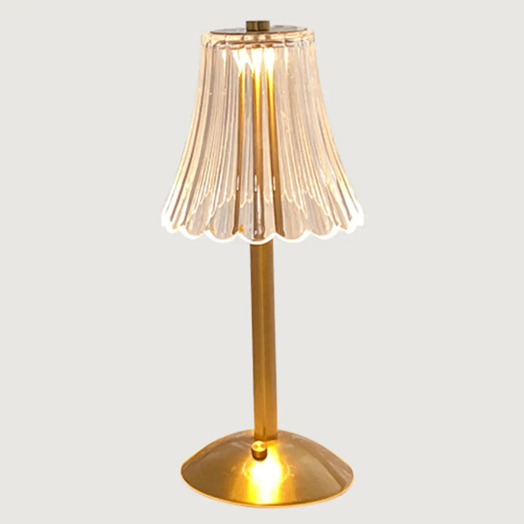 Lampe de table en cristal LED à intensité variable pour chambre à coucher