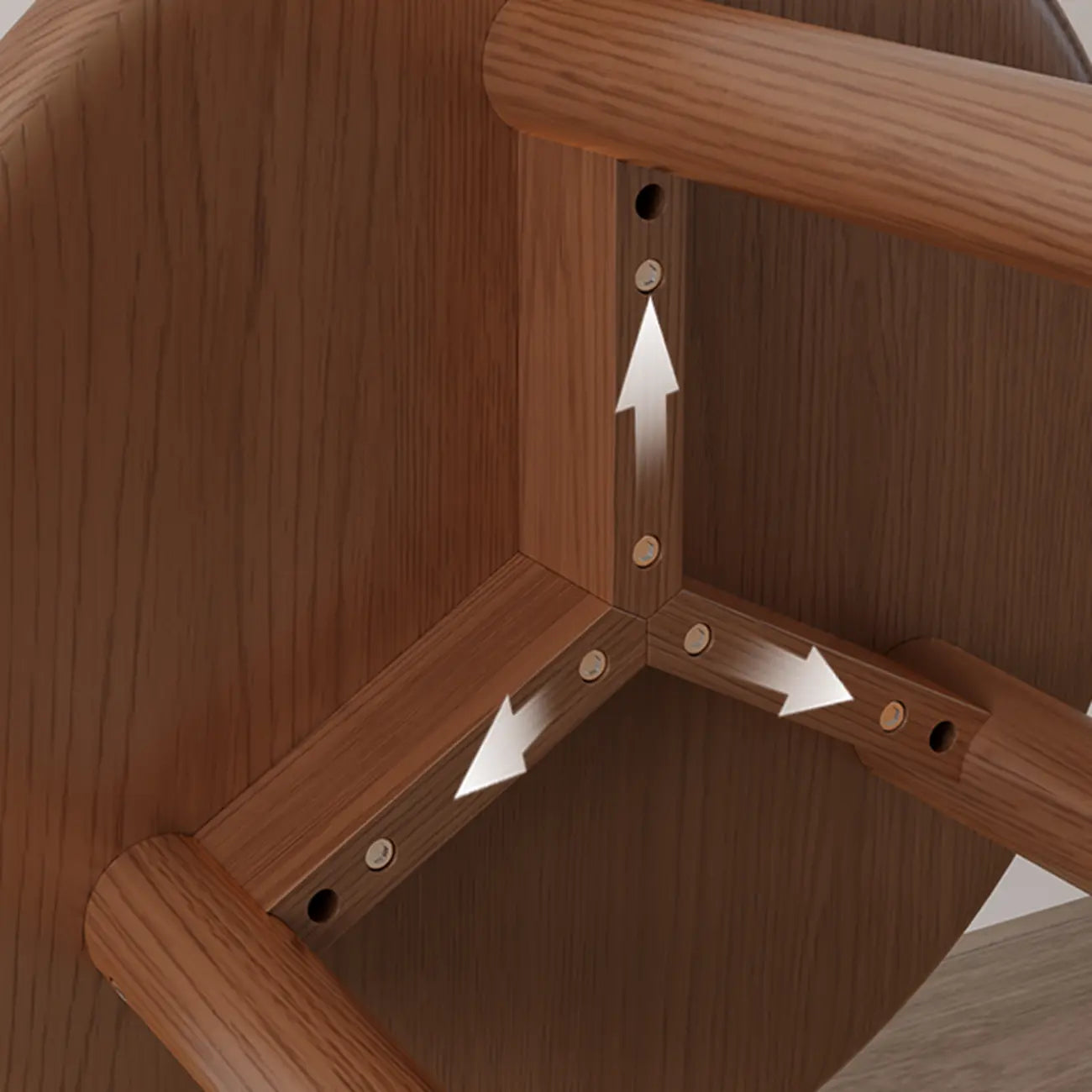 Table d'appoint compacte ronde en bois à 2 niveaux avec piètement trépied