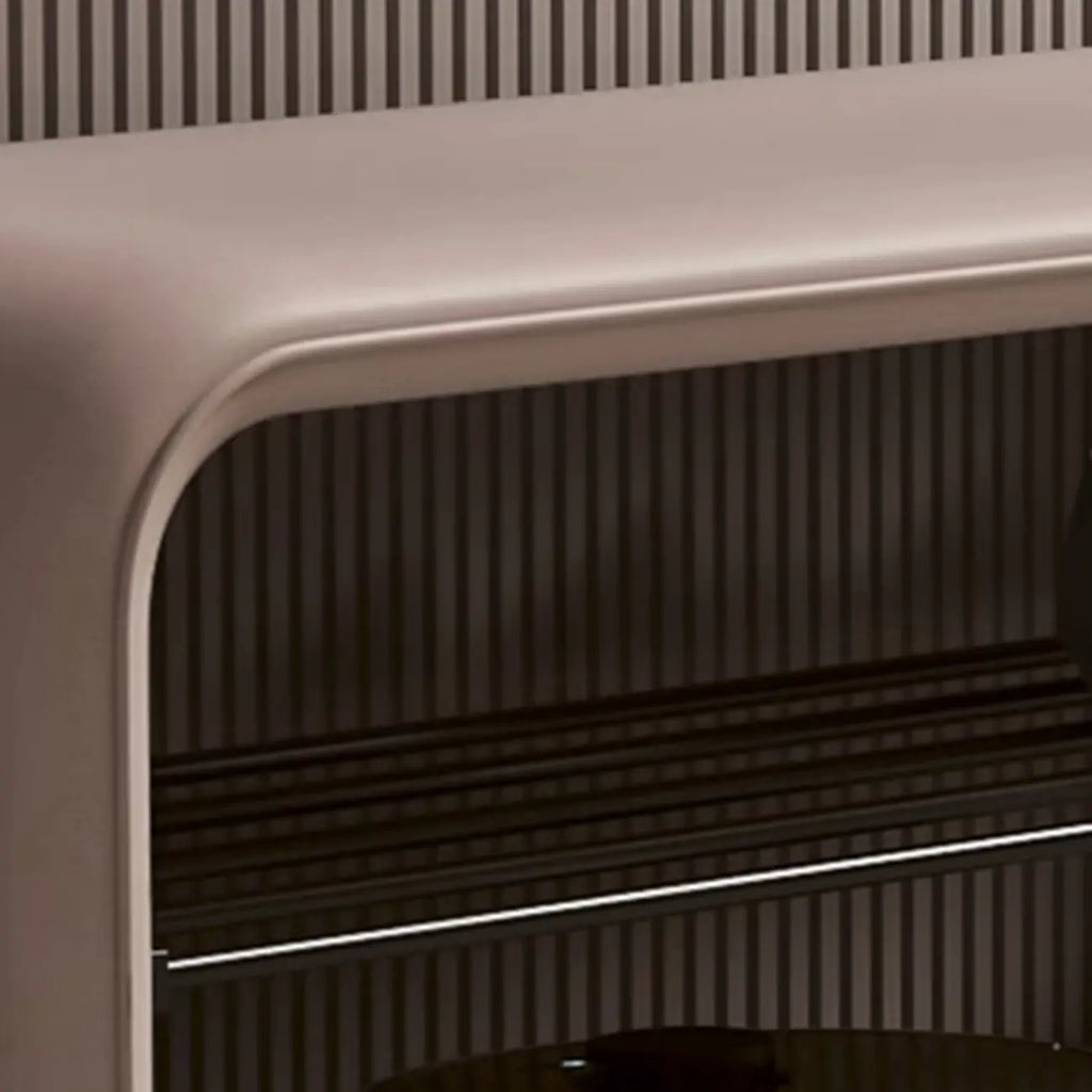 Banc de chambre minimaliste long en cuir rembourré avec rangement