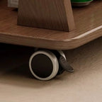 Table d'appoint pliante à 3 niveaux en bois, plateau rabattable, couleur noyer, à roulettes