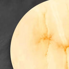 Suspension carrée en pierre dorée à 1 lumière