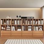Bibliothèque ouverte horizontale en bois de cerisier pour salon