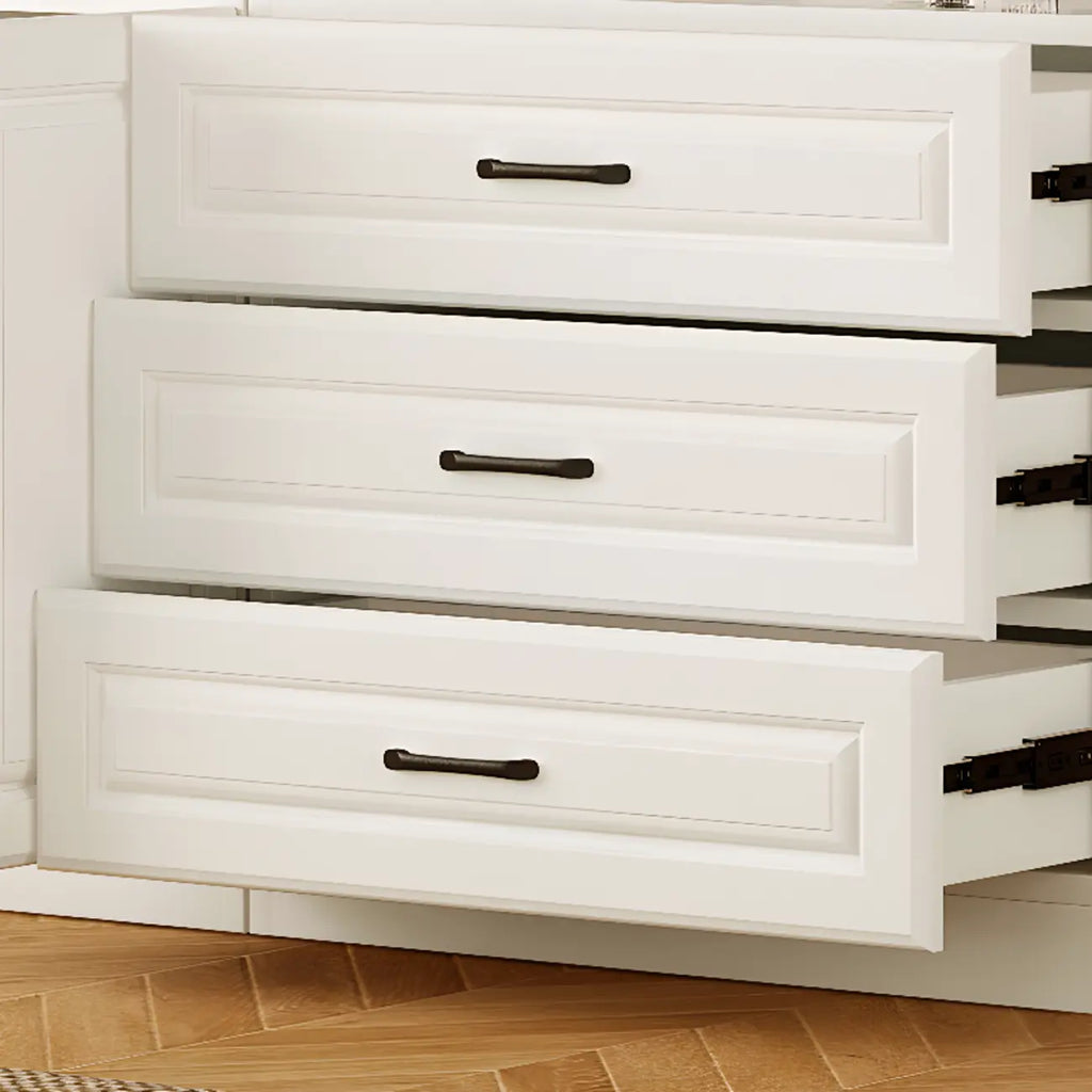 Bibliothèque verticale classique en bois blanc avec armoire