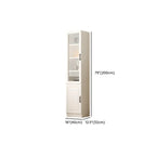 Bibliothèque verticale classique en bois blanc avec armoire