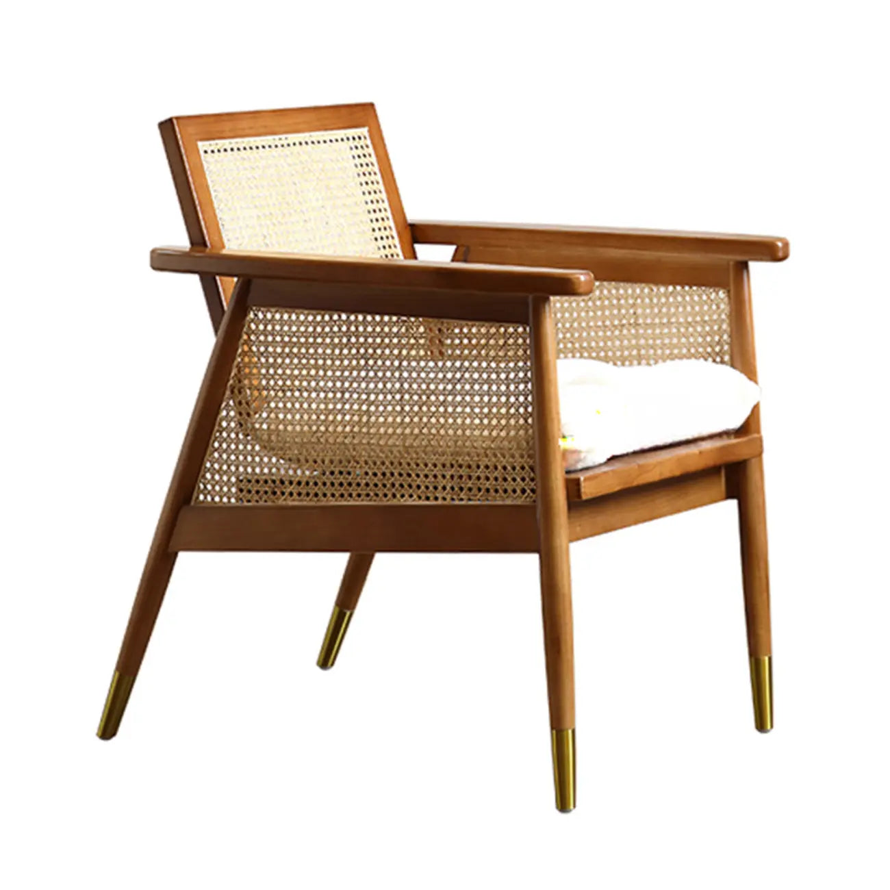 Fauteuil d'appoint glamour en flanelle à dossier haut et accoudoirs blancs