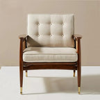 Fauteuil d'appoint glamour en flanelle à dossier haut et accoudoirs blancs