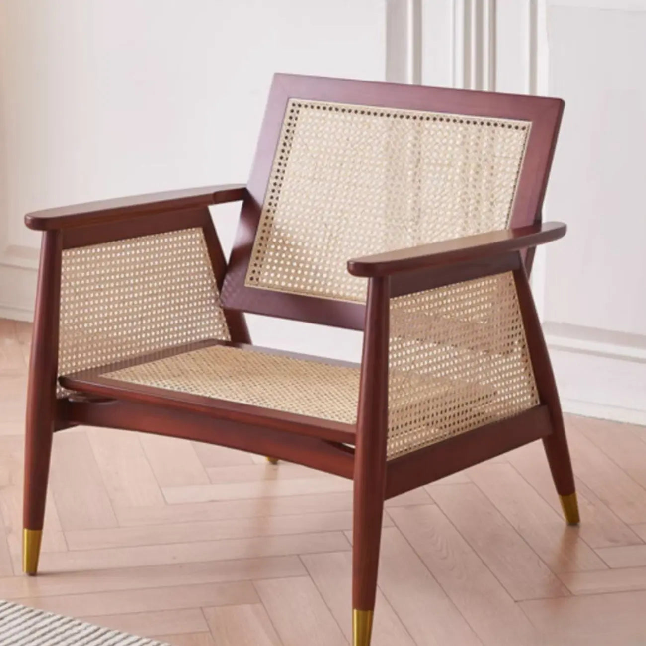 Fauteuil d'appoint glamour en flanelle à dossier haut et accoudoirs blancs