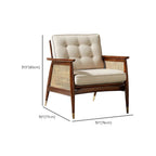 Fauteuil d'appoint glamour en flanelle à dossier haut et accoudoirs blancs
