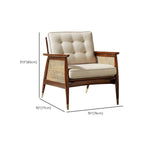 Fauteuil d'appoint glamour en flanelle à dossier haut et accoudoirs blancs
