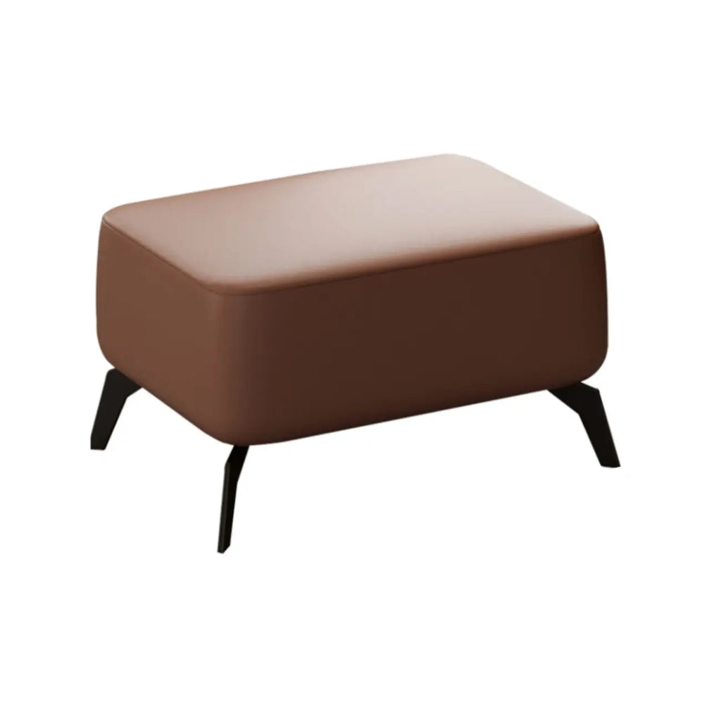 Fauteuil d'appoint moderne en cuir résistant aux chats avec repose-pieds