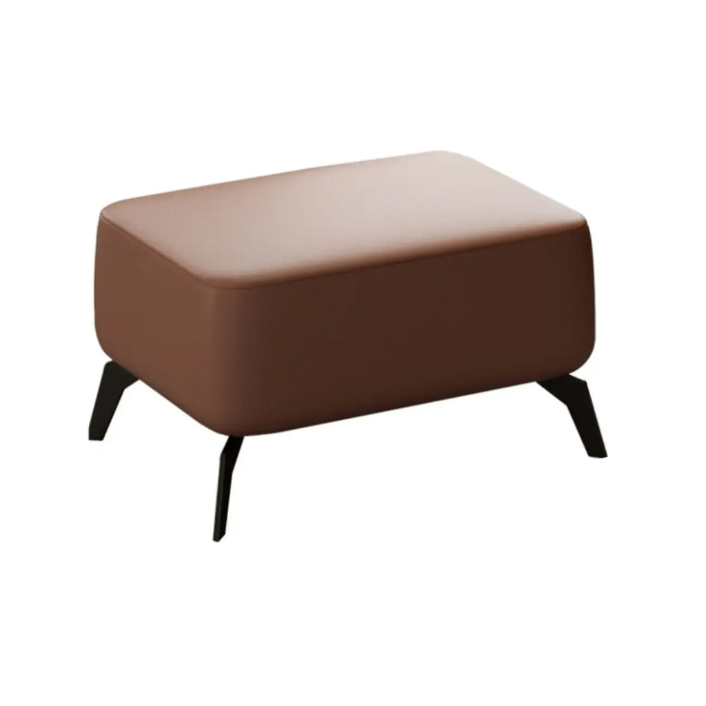 Fauteuil d'appoint moderne en cuir résistant aux chats avec repose-pieds