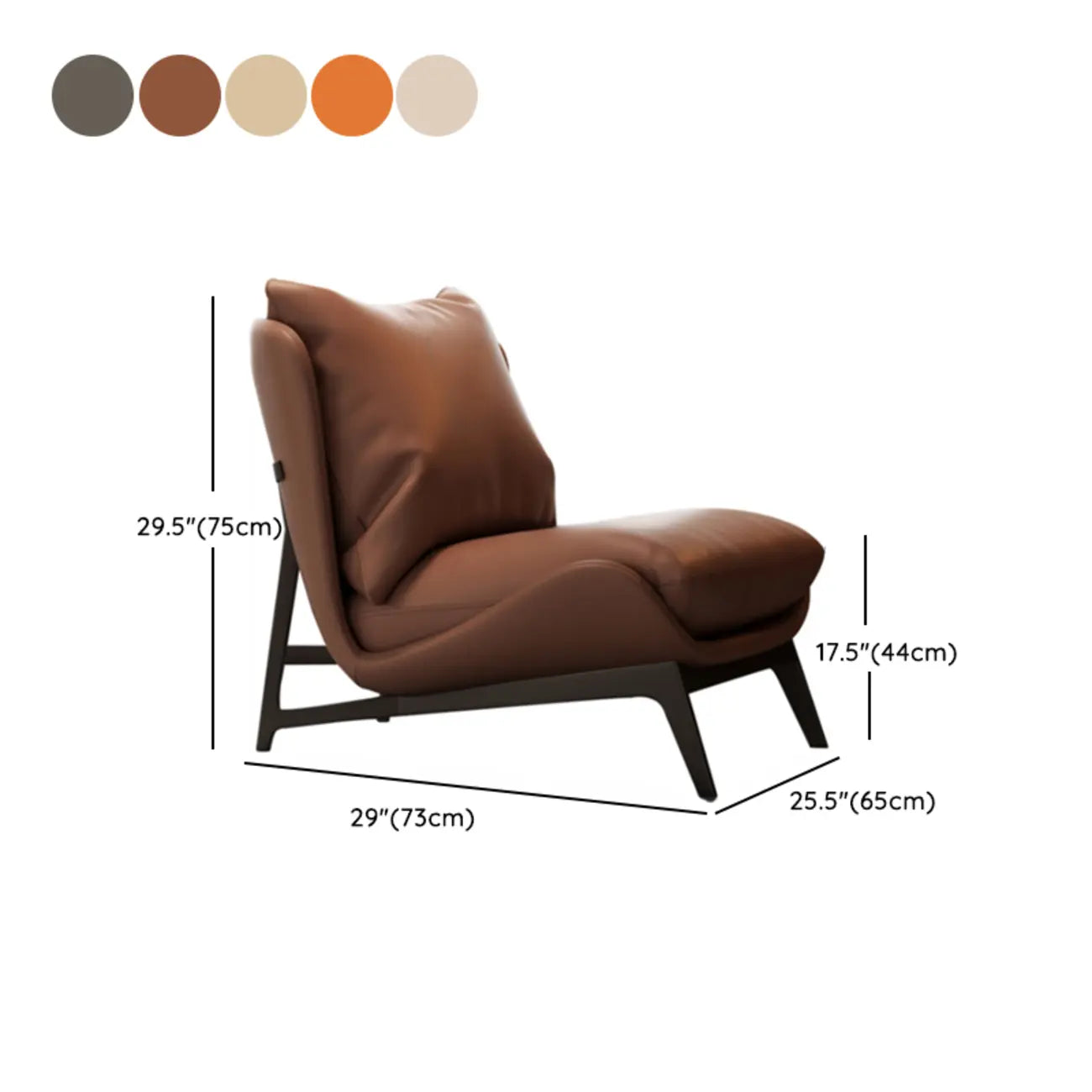 Fauteuil d'appoint moderne en cuir résistant aux chats avec repose-pieds