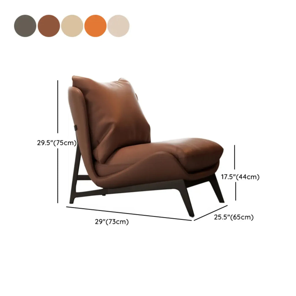 Fauteuil d'appoint moderne en cuir résistant aux chats avec repose-pieds