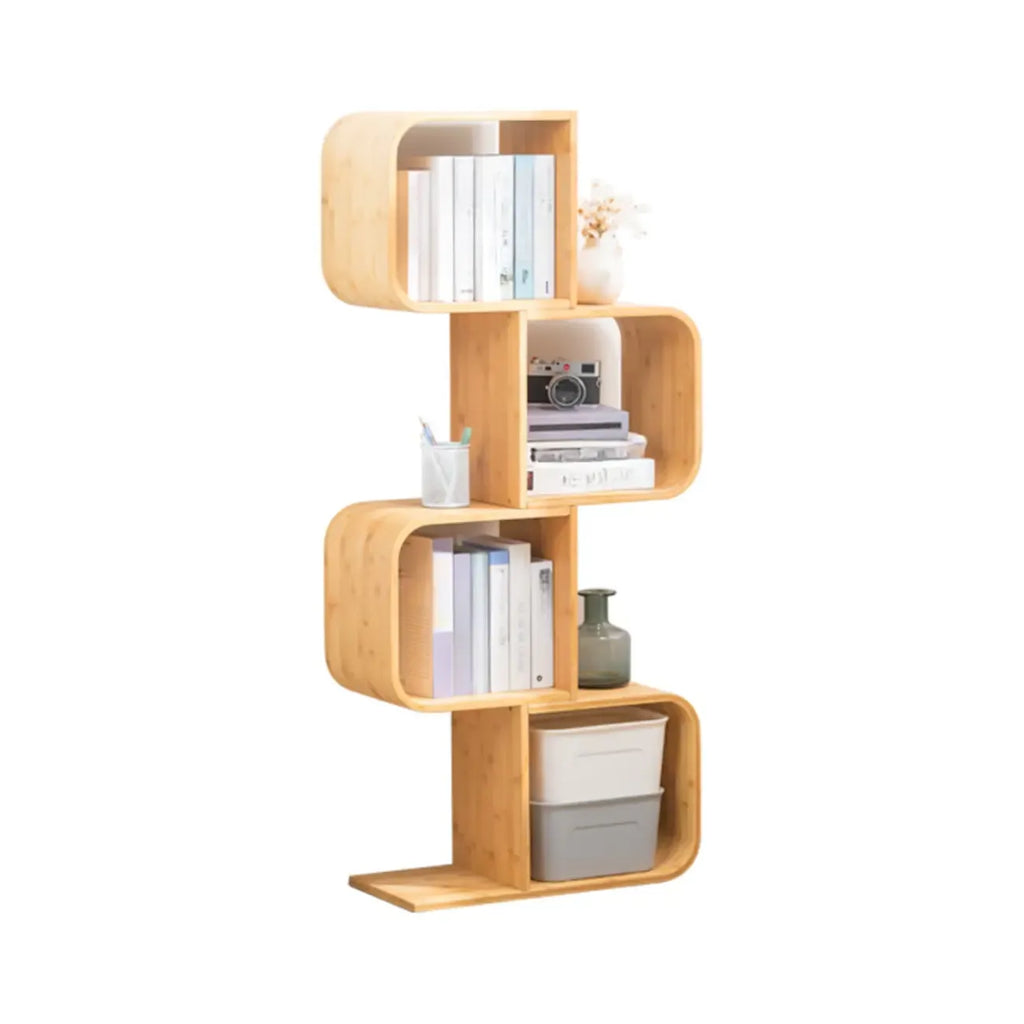 Bibliothèque artistique Oka moderne à cube ouvert géométrique