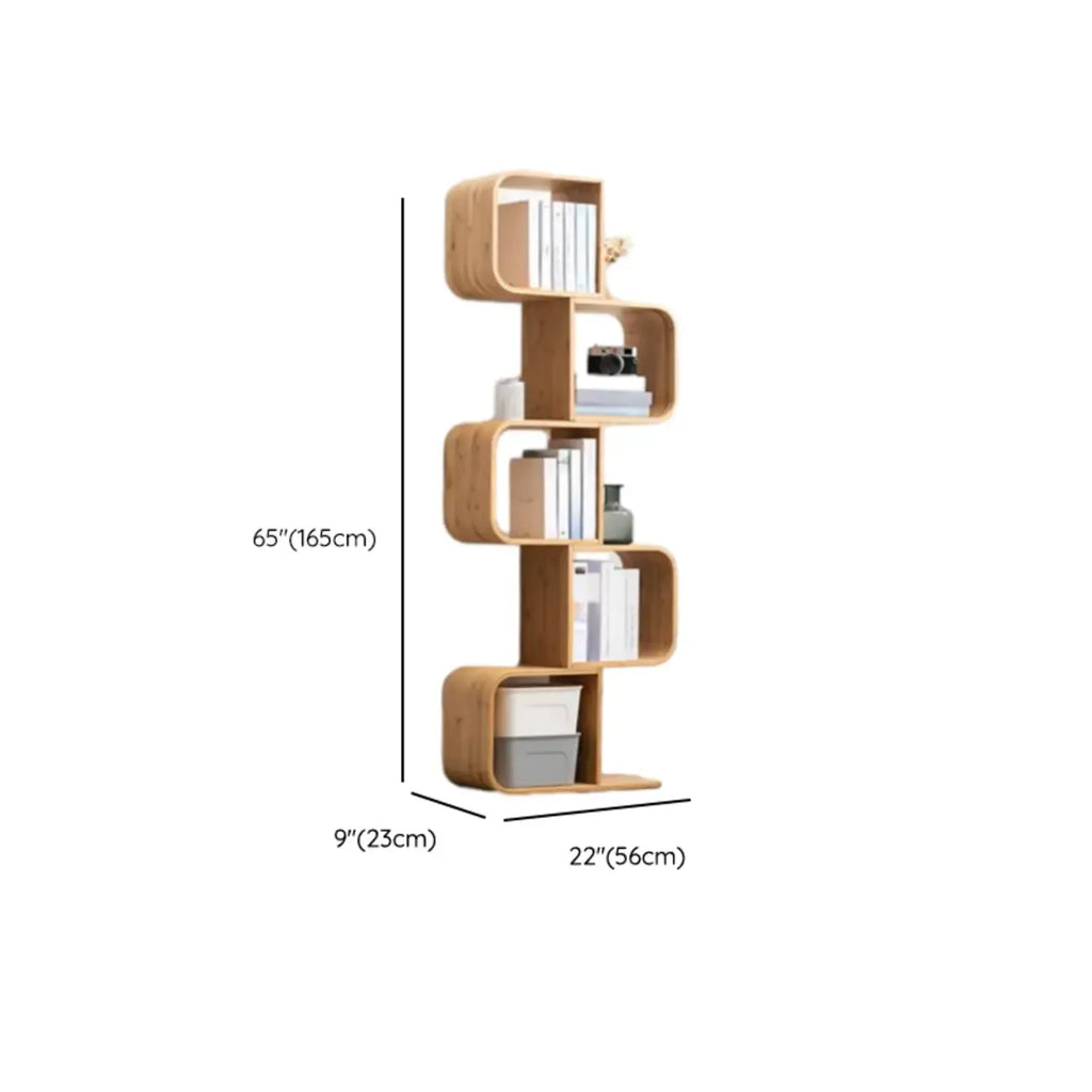 Bibliothèque artistique Oka moderne à cube ouvert géométrique