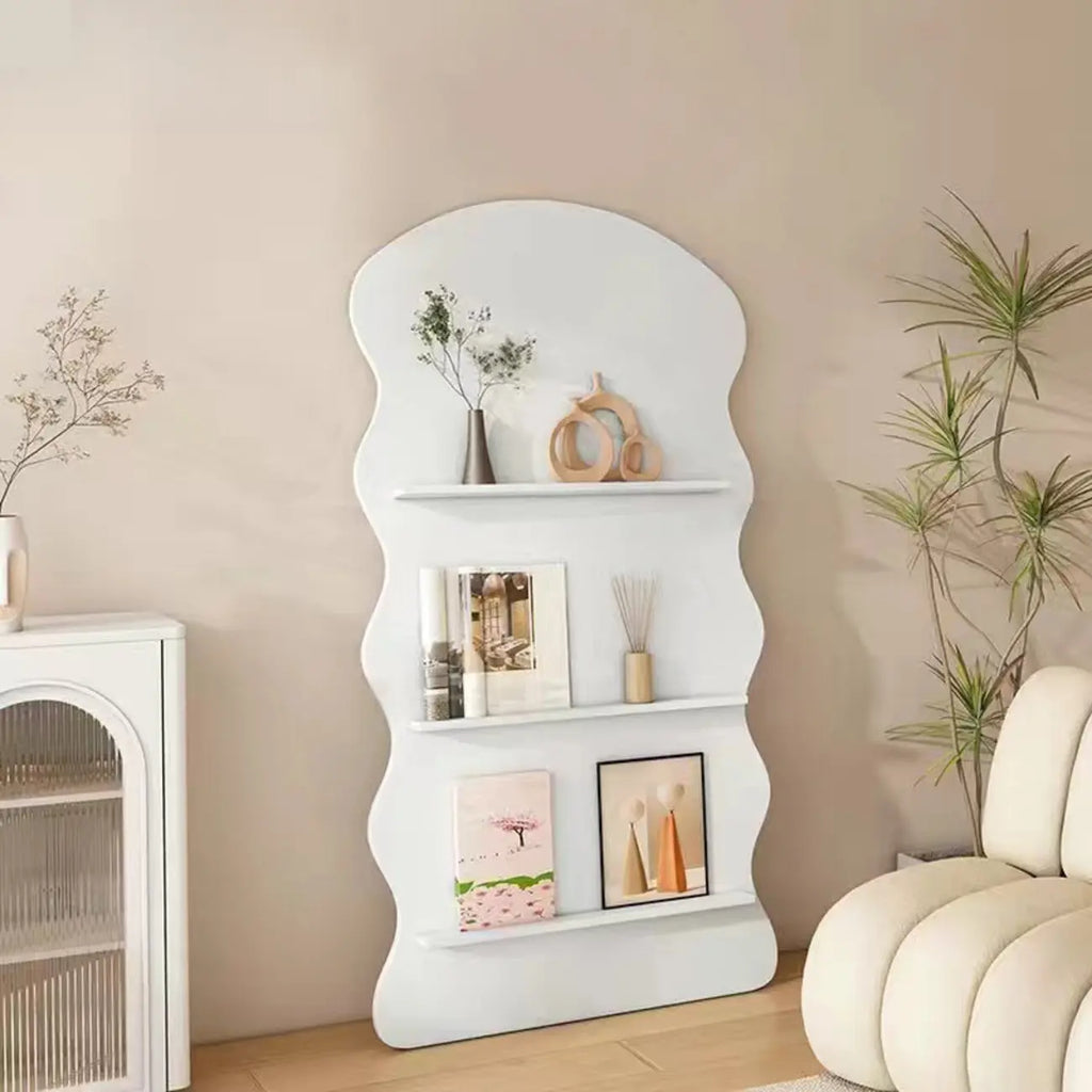 Bibliothèque décorative en bois brun à 3 étagères