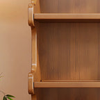 Bibliothèque moderne en bois brun, style échelle, pour le rangement de bureau