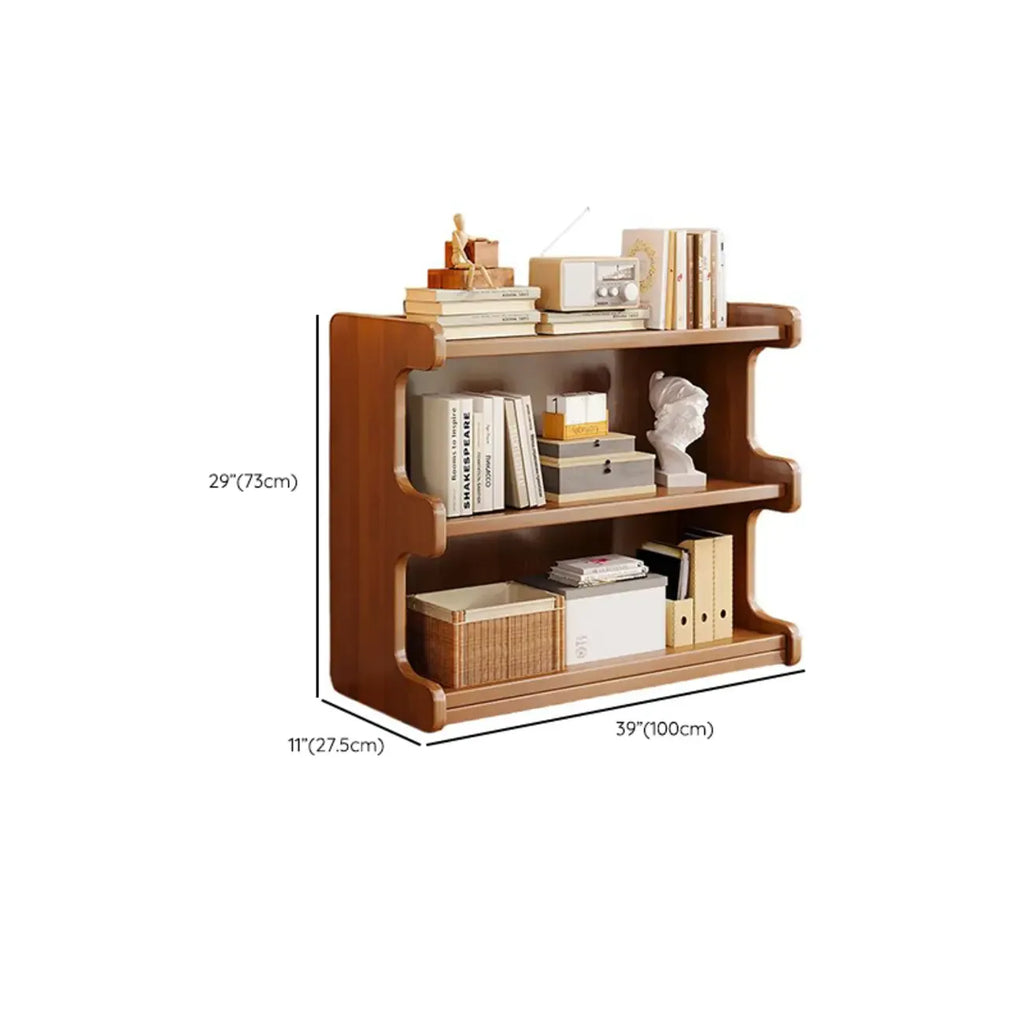 Bibliothèque moderne en bois brun, style échelle, pour le rangement de bureau
