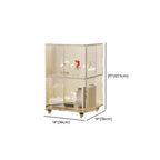 Étagère verticale moderne en Lucite transparente, bibliothèque roulante
