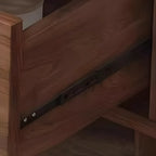 Armoire de rangement de cuisine en rotin bois moyen, finition naturelle