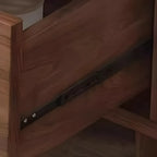 Armoire de rangement de cuisine en rotin bois moyen, finition naturelle