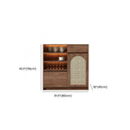 Armoire de rangement de cuisine en rotin bois moyen, finition naturelle