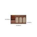 Armoire de rangement de cuisine en rotin bois moyen, finition naturelle