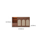 Armoire de rangement de cuisine en rotin bois moyen, finition naturelle