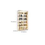 Vitrine moderne autoportante en métal et verre avec éclairage LED