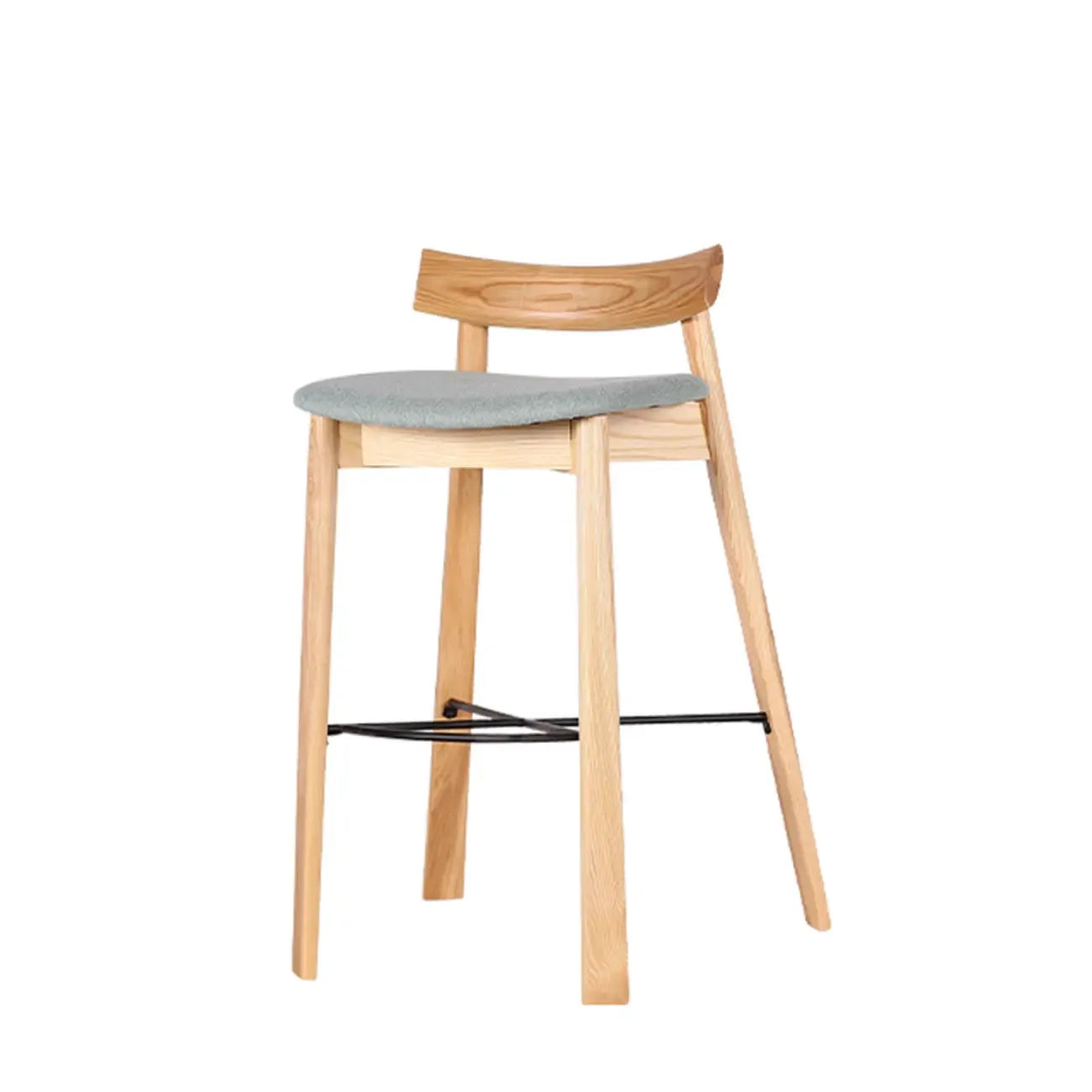 Tabourets de bar modernes en frêne noir rembourrés
